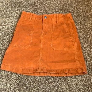 Old Navy Corduroy Orange Skirt
